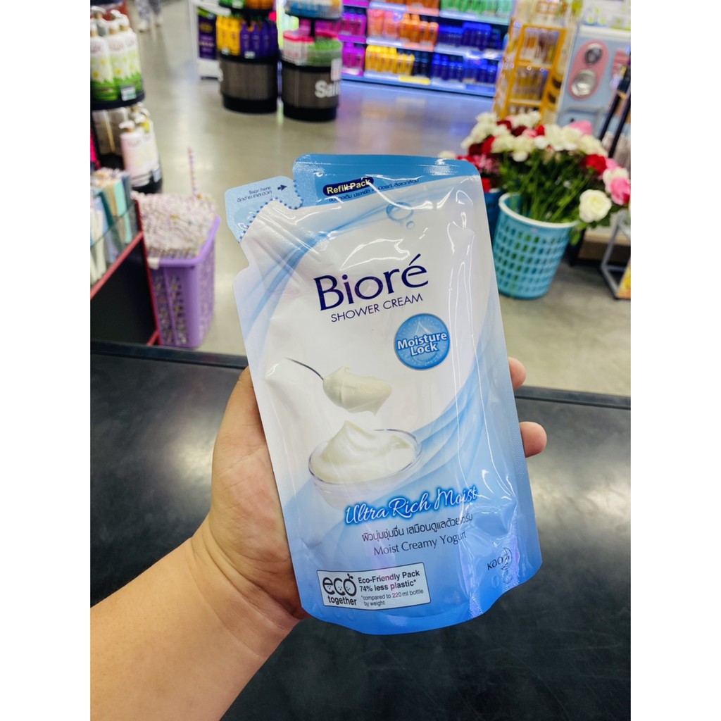 Biore Shower Cream (220 ml) ถุงเติม ครีมอาบน้ำ บิโอเร มี3 สูตร | Shopee ...