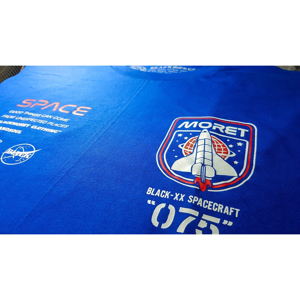 blackmoret-เสื้อยืดแขนสั้น-สีน้ำเงิน-ลาย-spacecraft