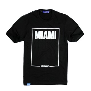 เสื้อยืด AQUANINE - MIAMI (สีดำ)