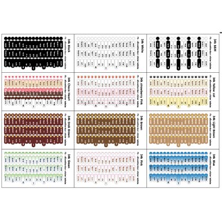 สินค้า สติ๊กเกอร์ติดคาลิมบ้า แบบ34 คีย์ (Kalimba sticker) คาลิมบ้า สติ๊กเกอร์ ชุด1