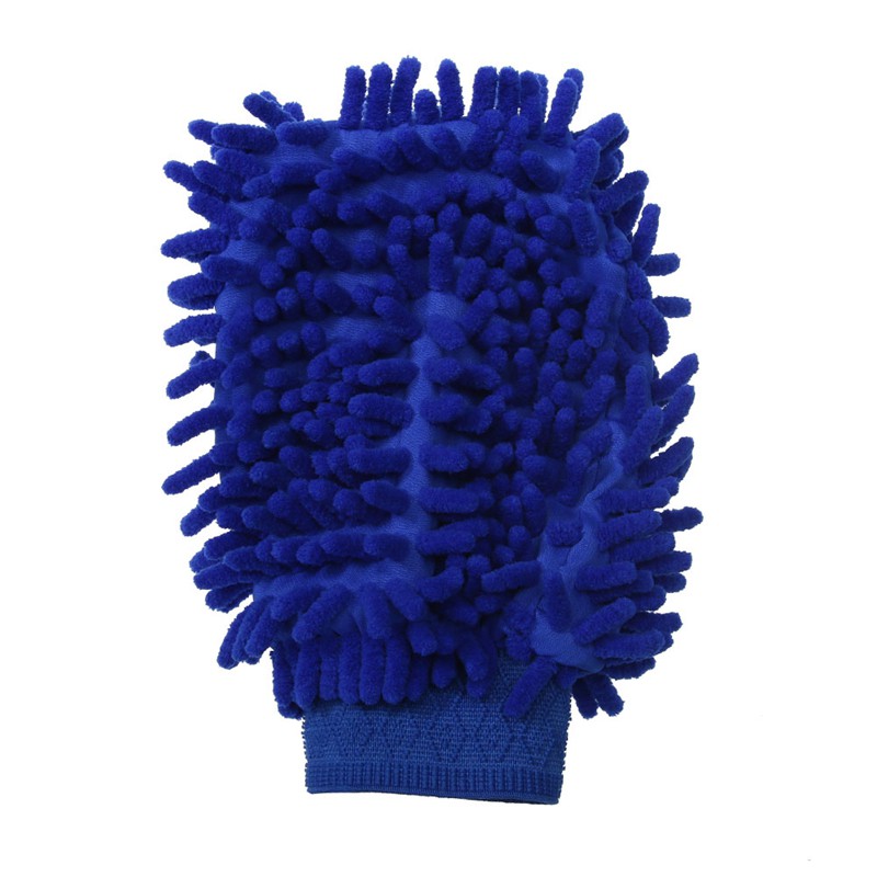 chenille-ถุงมือผ้าไมโครไฟเบอร์หนาขึ้นสองด้านดูดซับน้ำกำจัดฝุ่นล้างรถถุงมือกำจัดฝุ่นอเนกประสงค์
