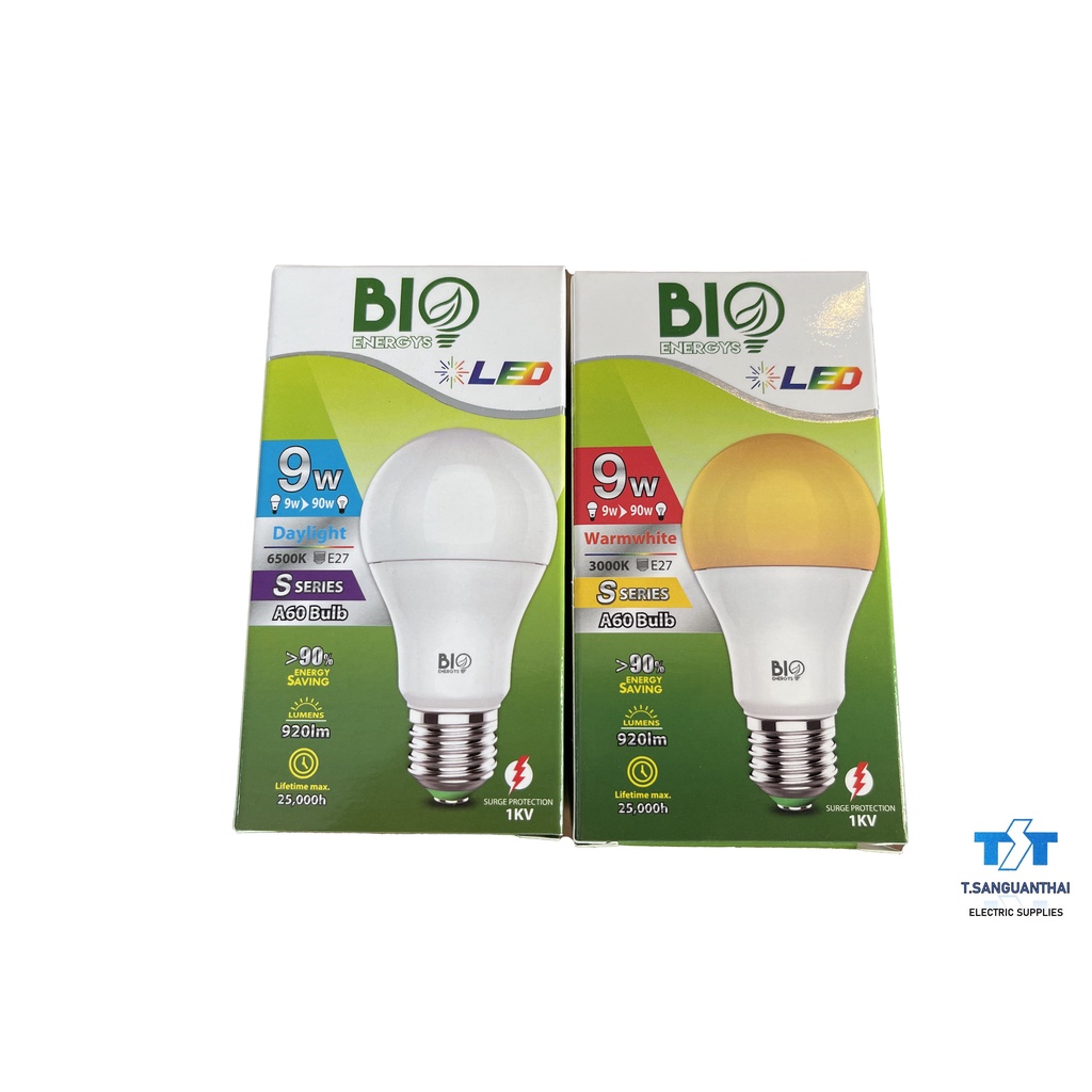 หลอดไฟ LED หลอดไฟบ้าน bio energys รุ่น A-Bulb LED S-Series / 9W A60 ...