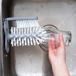 2-way glass washing brush แปรงทำความสะอาดแก้ว 2 ทิศทาง