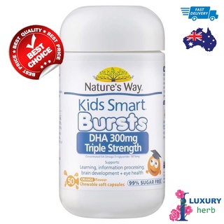 KIDS SMART DHA 300 mg/ 50 capsulesTriple Strength help support brain and learning Nature's Way