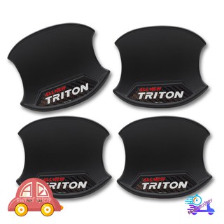 เบ้ากลม เบ้ารองมือเปิดประตู All New Triton สีดำด้าน 4 ชิ้น 4ประตู Mitsubishi  L200 Triton Plus 4x2 4x4 ปี2005 - 2019