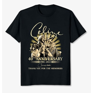 เสื้อยืดสีขาว - [ขายร้อนคลาสสิก] Celine Dion ครบรอบ 40 ปี 1981 2022 ขอบคุณสําหรับความทรงจําลายเซ็นเ