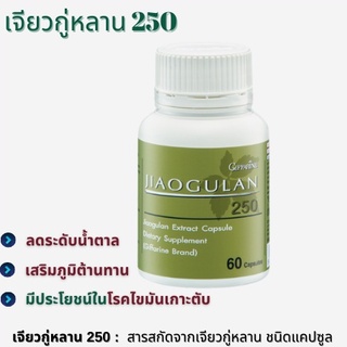 เบาหวาน ความดัน ลดไขมันในเลือด ไขมันเกาะตับ ขับเสมหะ เจียวกู่หลาน 250 มก. กิฟฟารีน เหมาะสำหรับผู้เป็นเบาหวานมาก