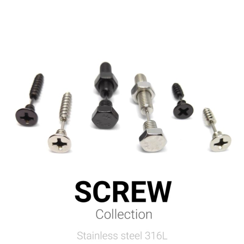 screw-จิวเนื้อสแตนเลส-stainless-316l