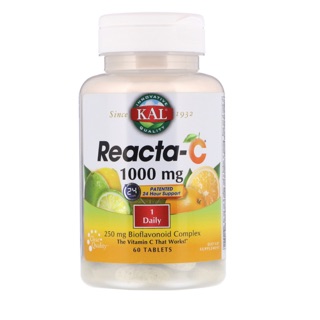 ภาพหน้าปกสินค้าReacta-C 1000 mg วิตามิน ซี ที่สามารถออกฤทธิ์ ได้ 24 ชม ที่มีสิทธิบัตรจากอเมริกาการันตี ในการออกฤทธิ์ เสริมภูมิคุ้มกัน ที่เกี่ยวข้อง