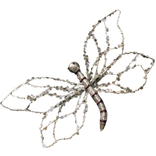 ของตกแต่ง ของประดับ ออร์นาเม้นท์ เทศกาลคริสต์มาส  เทศกาลปีใหม่ (90765-2) แมลงปอลวดกากเพชร  15 นิ้ว