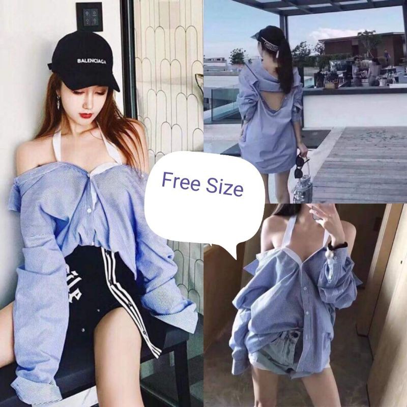 เสื้อเปิดไหล่เปิดหลัง-เก๋ๆ-free-size