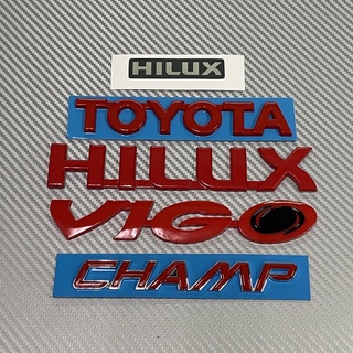 โลโก้ Hilux สติ๊กเกอร์  toyota  Hilux vigo Champ ยกชุด 5 ชิ้น