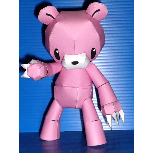 ของเล่นโมเดลกระดาษหมีคลั่ง-gloomy-bear-papercraft-พร้อมคู่มือประกอบการทำ