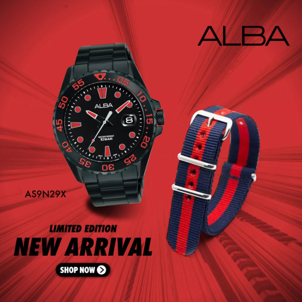 alba-นาฬิกาข้อมือผู้ชาย-สายสแตนเลส-รุ่น-as9n29x1-as9n29x-สีดำ-หน้าปัดสีแดง