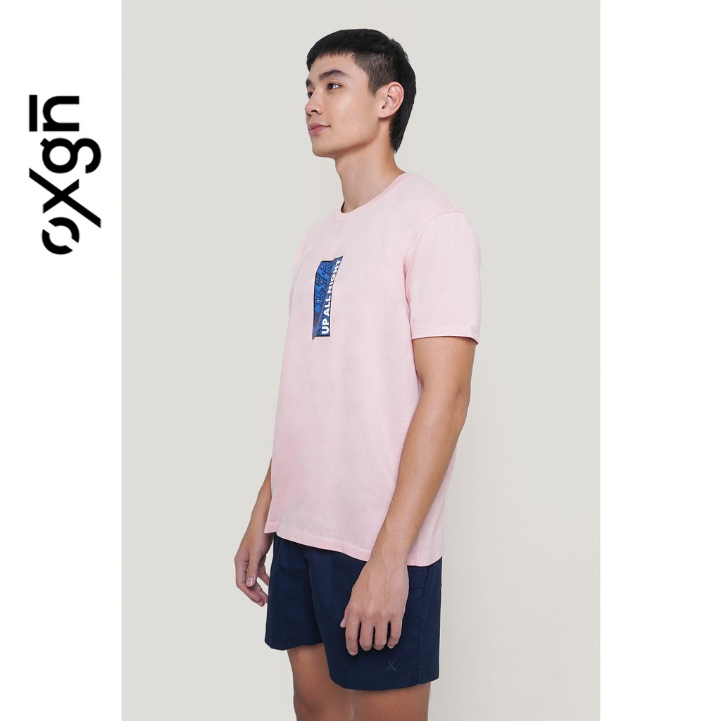 เสื้อยืดผู้ชาย90-oxgn-ผู้ชายขึ้นทุกคืนกระชับพอดีง่ายทีกับการพิมพ์พิเศษ-บลัชออน