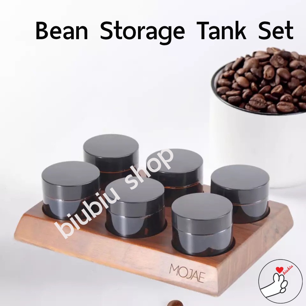 coffee-bean-storage-testing-set-ที่เก็บเมล็ดกาแฟ-แท่นวางพร้อมขวดเก็บเมล็ด