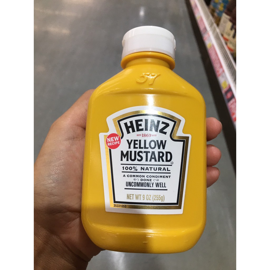 เยลโลว์-มัสตาร์ด-ตรา-ไฮนซ์-yellow-mustard-heinz-ขนาด-255-g-ชนิดขวดบีบ-จากสหรัฐอเมริกา-สินค้าพร้อมส่ง