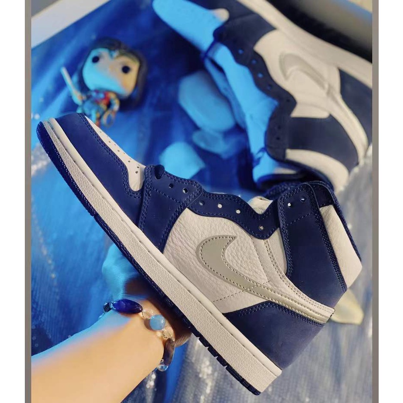 pure-original-high-top-aj1-obsidian-barb-นิ้วเท้าสีแดง-north-carolina-สีน้ำเงิน-คู่-เทรนด์กีฬา-รองเท้าบาสเก็ตบอล-nike