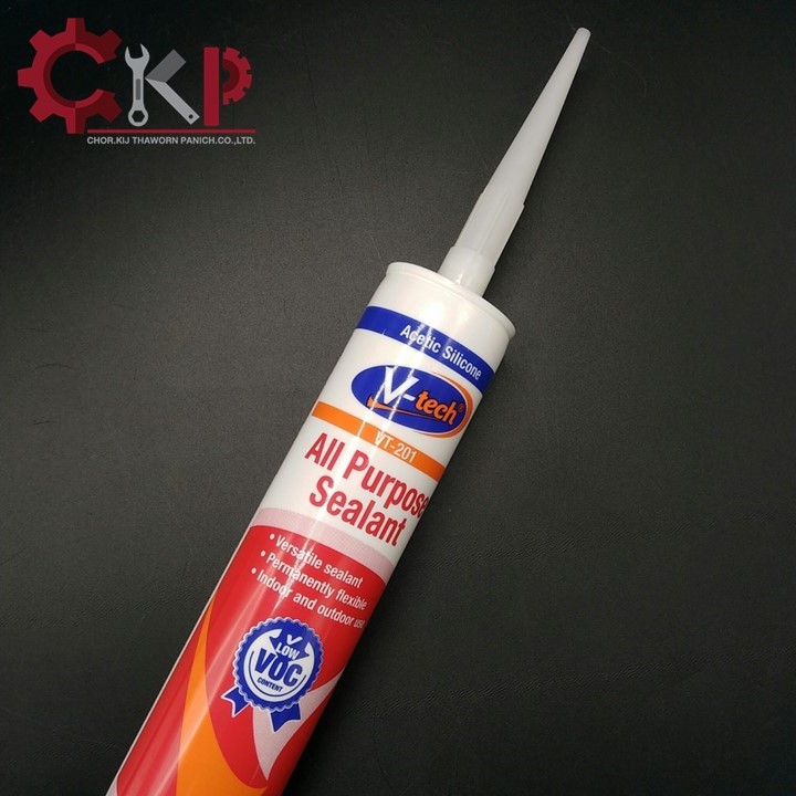 ซิลิโคนใส-v-tech-vt201c-ใส-ชนิดแห้งเร็ว-all-purpose-sealant-รุ่นขายดี