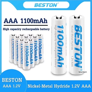 ถ่านชาร์จ AAA Beston 1100mAh /1300mAh 1.2V Ni-MH จำนวน 4 ก้อน ฟรีกล่องใส่ถ่าน คุณภาพสูง ราคาถูก