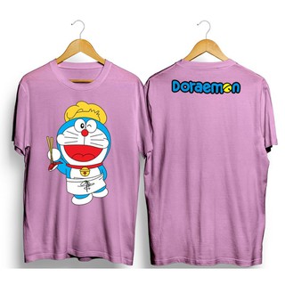 【ใหม่】เสื้อยืด ลายการ์ตูนโดราเอมอน คุกกี้ สีชมพู