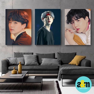 Suga BTS BANGTAN BOY โปสเตอร์ไม้ K-POP สําหรับแขวนตกแต่งผนังห้อง