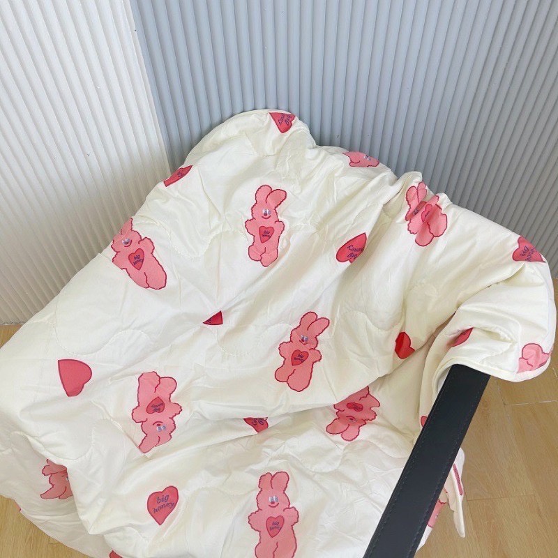 พร้อมส่ง-ผ้าห่ม-ผ้านวม-ลายกระต่าย-น่ารักมากๆ-สไตล์เกาหลี-เหมาะสำหรับคลุมตัว-แต่งห้อง-เพิ่มสีสันให้ห้องนอน