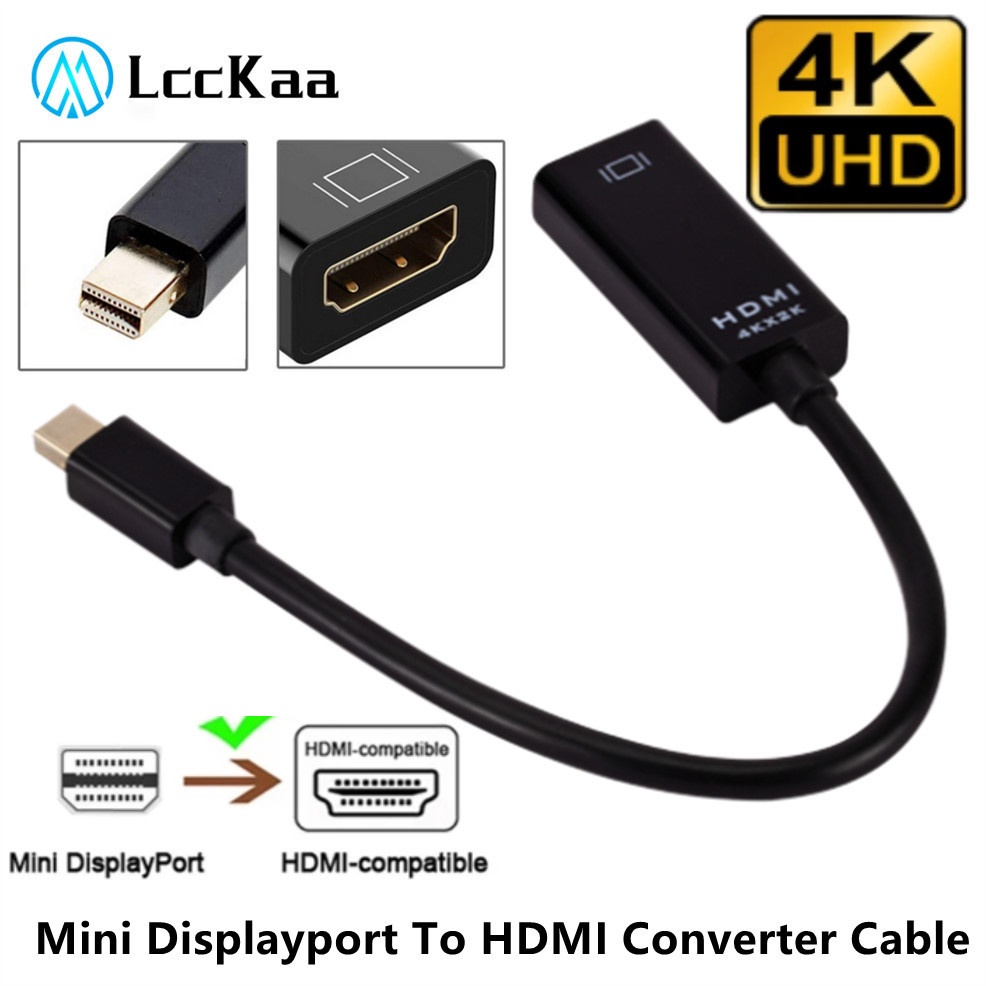 4k Mini Displayport ไปยังสายอะแดปเตอร์ที่รองรับ HDMI DP 1.4 Display ...
