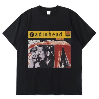 เสื้อยืดโอเวอร์ไซส์เสื้อยืด พิมพ์ลาย Radiohead English Rock Band 1985 สไตล์วินเทจ ฮิปฮอป สําหรับผู้ชาย#39; s ผู้หญิง &amp;#3