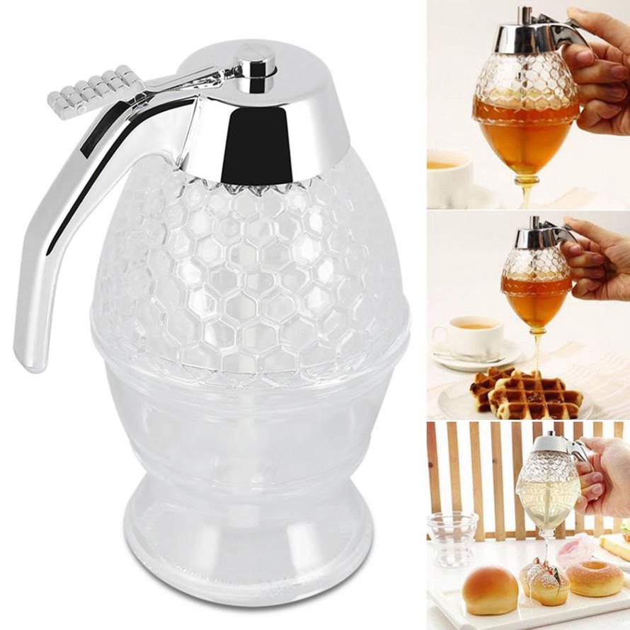 ขวดบีบน้ำผึ้ง-โถ-คอนเทนเนอร์-bee-drip-dispenser-กาต้มน้ำ-ที่เก็บหม้อ-stand