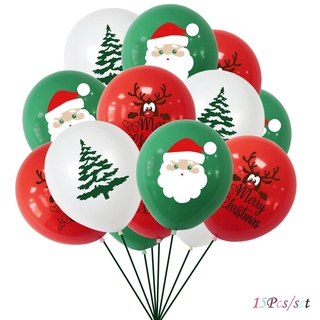 ภาพหน้าปกสินค้า15Pcs Merry Christmas Balloons Santa Claus Elk Christmas Tree Latex Balloons Christmas Party Decorations for Home Xmas Globos Navidad New Year ที่เกี่ยวข้อง