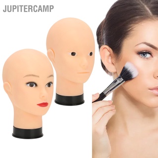 JUPITERCAMP Bald Mannequin Head Makeup Training Practice Hat Wig Display (Black Base)