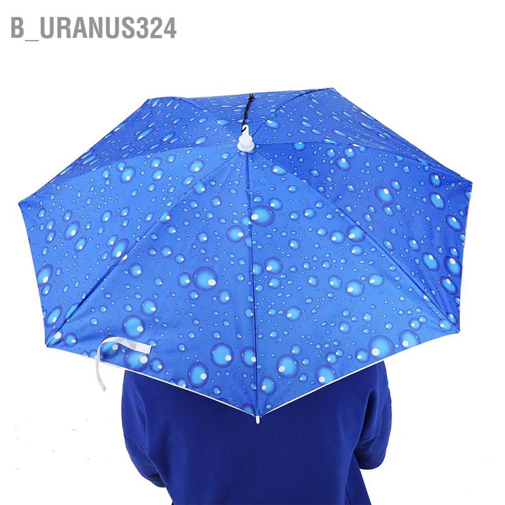 ภาพสินค้าB_Uranus324  สวมร่ม หมวกร่มกันแดด กันลม แบบพับได้ 77 ซม. แบบสวมศีรษะ พับได้ สําหรับตกปลา พร้อมส่ง จากร้าน b_uranus324.th บน Shopee ภาพที่ 3