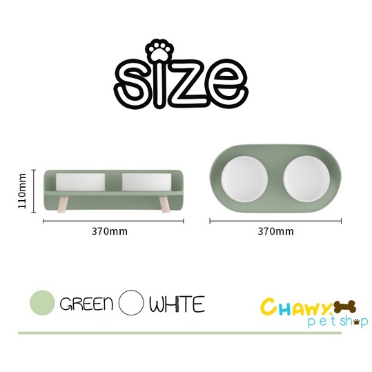ชามอาหาร2หลุม-minimal-ชามอาหารสัตว์เลี้ยง-ชามอาหารหมา-ชามอาหารแมว-ถ้วยข้าวสุนัข-ถ้วยใส่อาหารแมว-ชามใส่อาหาร