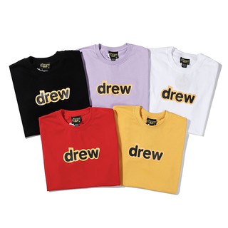 Drew House โลโก้ใหม่พิมพ์ผ้าฝ้ายแขนสั้นเสื้อยืด