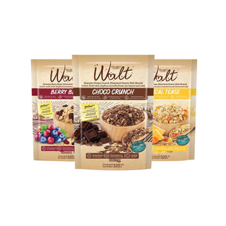 Diamond Grains กราโนล่า สูตรใหม่!! Walt Granola มีหลากหลายรสให้เลือก 320 กรัม วอลต์ วอล มอลต์ แผ่นมอลต์ กราโนล่า ไดมอนด์เกรนส์