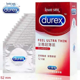 ภาพหน้าปกสินค้าDurex ถุงยางอนามัย FEEL ULTRA THIN เอ็กซ์ตรีม สลิม แพ็ค ไซส์ 52  /1 กล่อง 12 ซอง ที่เกี่ยวข้อง