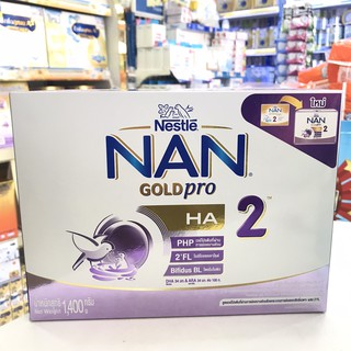 NAN GOLD pro HA 2 Follow-on Formula แนน โกลด์ โปร เอชเอ 2 อาหารสูตรต่อเนื่องสำหรับทารกและเด็กเล็ก 1400 กรัม