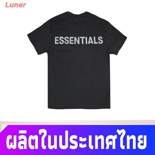 เสื้อยืดโอเวอร์ไซส์ เสื้อยืดยอดนิยม FOG - ESSENTIALS 3M Logo Boxy T-Shirt (BLACK) Popular T-shirtsS-4XL