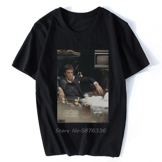 [S-5XL] เสื้อยืดผ้าฝ้าย พิมพ์ลายหนัง Scarface Sit Back Licensed สไตล์ฮาราจูกุ สตรีท คลาสสิก สําหรับผู้ชาย