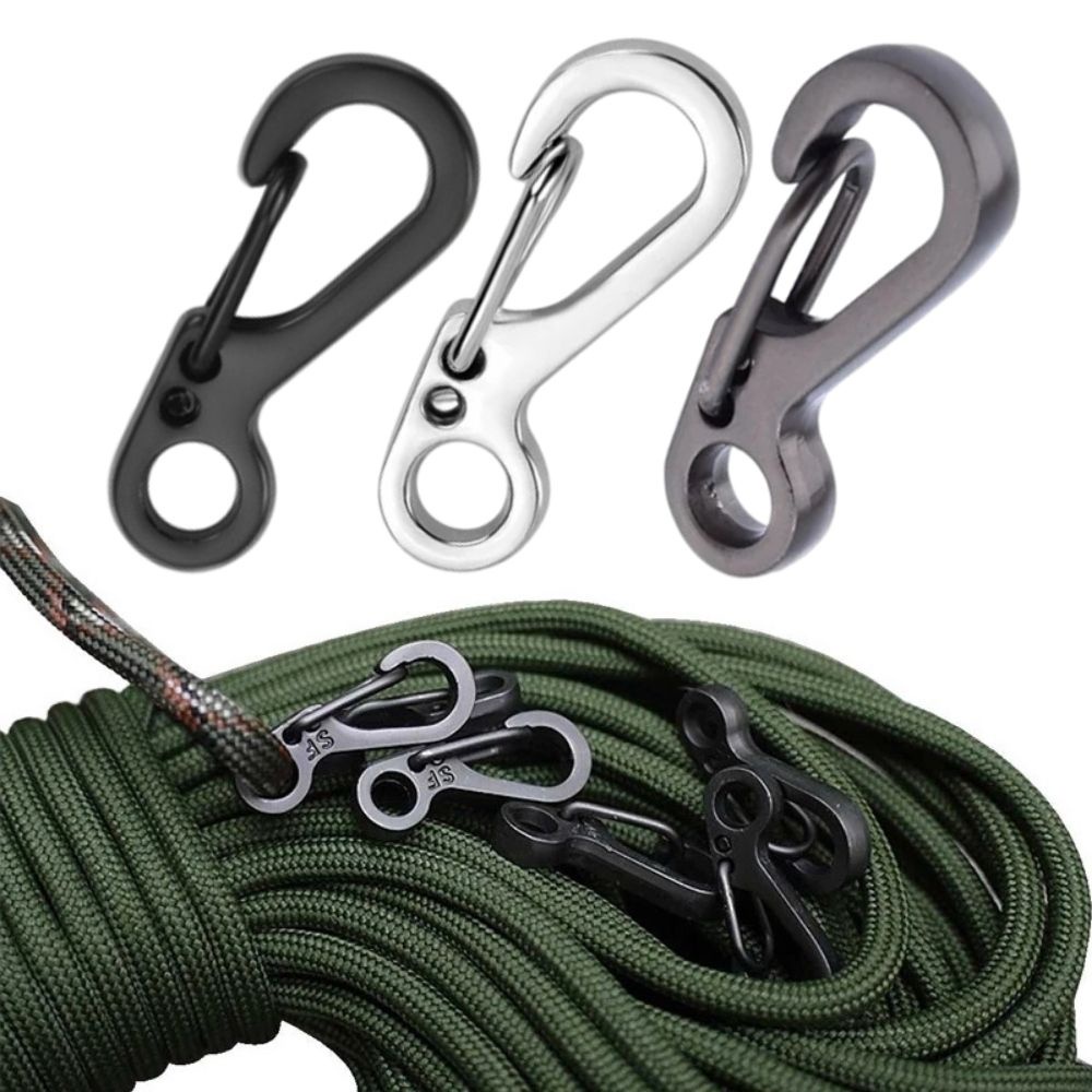 ภาพหน้าปกสินค้าคาราบิเนอร์ ตะขอพวงกุญแจ อลูมิเนียม ขนาดเล็ก Paracord Carabiner Edc 1 ชิ้น จากร้าน enjoysports.th บน Shopee