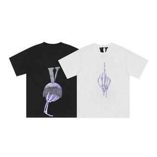 เสื้อยืดผ้าฝ้ายพิมพ์ลายเสื้อยืดแขนสั้นลําลอง ผ้าฝ้าย ทรงหลวม สไตล์สตรีท แฟชั่นสําหรับผู้ชาย และผู้หญิง และนักเรียน