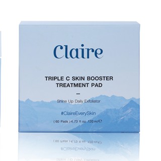 Claire Triple C Skin Booster Treatment Pad 120ml 1 กระปุก (60 แผ่น)