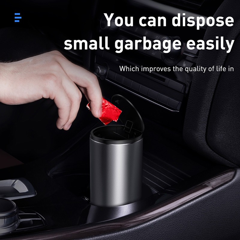 baseus-ถังขยะติดรถยนต์-car-trash-bin-garbage-can-alloy-auto-interior-organizer-storage-bin-car-garbage-box-holder-ashtray-case-car-accessories