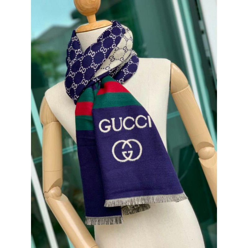 gucci-pattern-logo-cashmere-shawl-scarf-แบรนด์ดังจากประเทศอิตาลี-ด้วยงานพรีเมี่ยมกิ้ฟ