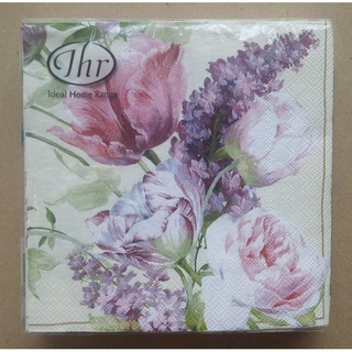 สินค้า กระดาษแนปกิ้นยุโรป ลายดอกไม้ #113 สำหรับงานศิลปะเดคูพาจ