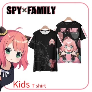 เสื้อยืดแขนสั้นลําลอง ทรงหลวม ลายการ์ตูนอนิเมะ Anya Forger SPY FAMILY สําหรับเด็ก