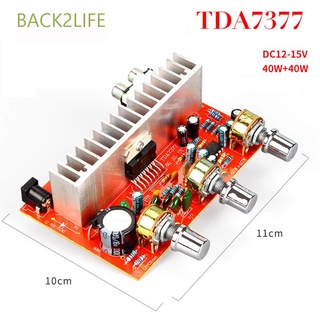 Back2Life Dc12V เครื่องขยายเสียงสเตอริโอ Tda7377 บอร์ดขยายเสียงดิจิตอล 40W + 40W เครื่องขยายเสียงดิจิตอล 2.0 ช่องสัญญาณ / หลากสีสําหรับรถยนต์