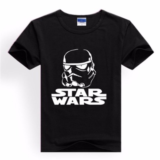 Alimoo Star Wars เสื้อยืดท็อปส์ผ้าฝ้ายแขนสั้นฮิปฮอปผู้ชายพิมพ์  T-shirt