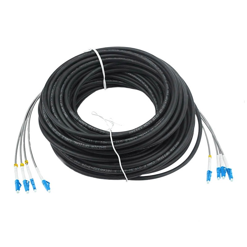 100m Outdoor CPRI Fiber Optic Patch Cord LC SC FC ST 4 Cores SM MM ...